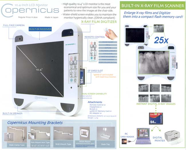 wireless monitor for rfsystemlab intraoral camera copernicus